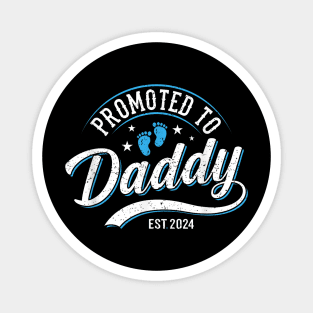 Dad Est 2024 Soon To Be Dad Promoted To Daddy Fathers Day Magnet